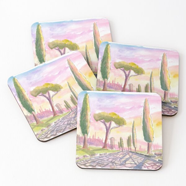 Item preview, Ancient Via Appia Road Beneath Soft Mediterranean Light designed and sold by artshop77.