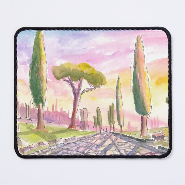 Item preview, Ancient Via Appia Road Beneath Soft Mediterranean Light designed and sold by artshop77.