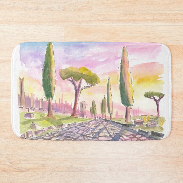 Item preview, Ancient Via Appia Road Beneath Soft Mediterranean Light designed and sold by artshop77.