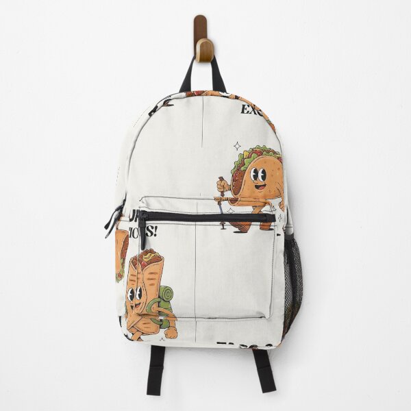 Item preview, Taco Burrito Excursions Retro Cartoon Hiking Foodie Gift designed and sold by HoopeStylee.