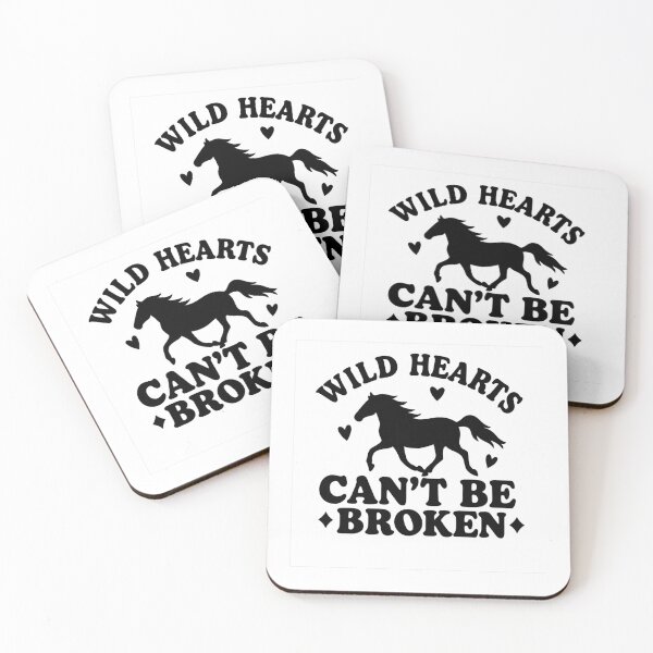 Item preview, Wild Hearts Can't Be Broken — Horse Lover Quote designed and sold by artcultreone.