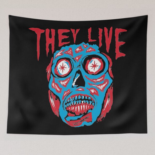 Item preview, They Live Red Stylized Screaming Alien Face designed and sold by DonnaBradsha.