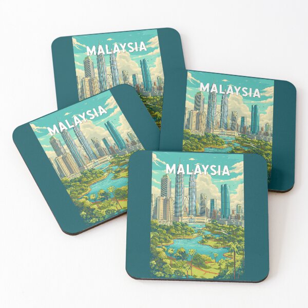 Item preview, Malaysia Illustration Travel Art Vintage designed and sold by KrisSidDesigns.