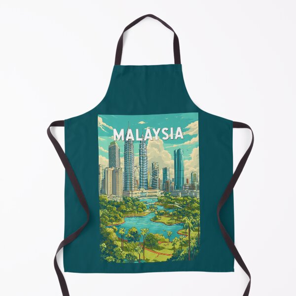 Item preview, Malaysia Illustration Travel Art Vintage designed and sold by KrisSidDesigns.