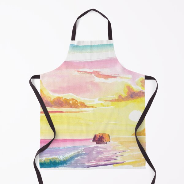 Item preview, Romantic Watercolor Sunset Bathsheba Beach Barbados Art designed and sold by artshop77.
