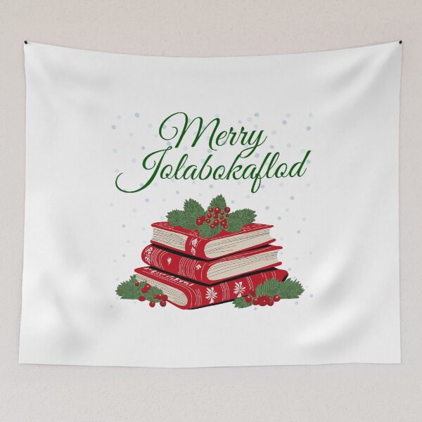 Item preview, Merry Jolabokaflod designed and sold by Kindred & Thistle.
