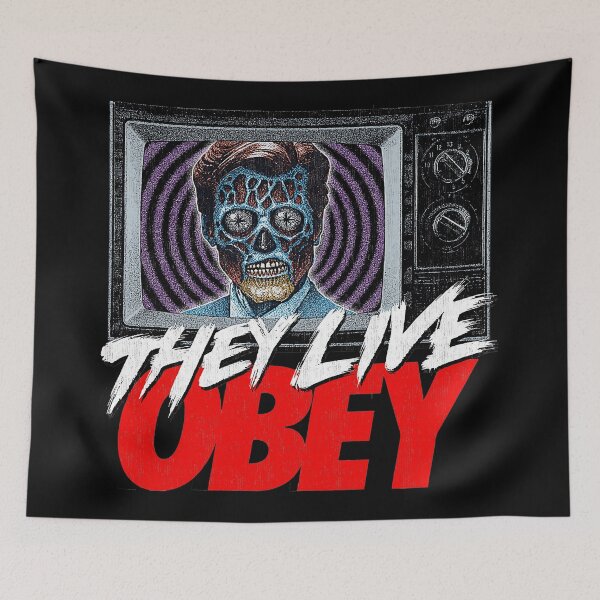 Item preview, They Live Red Silhouette Alien Portrait designed and sold by DonnaBradsha.
