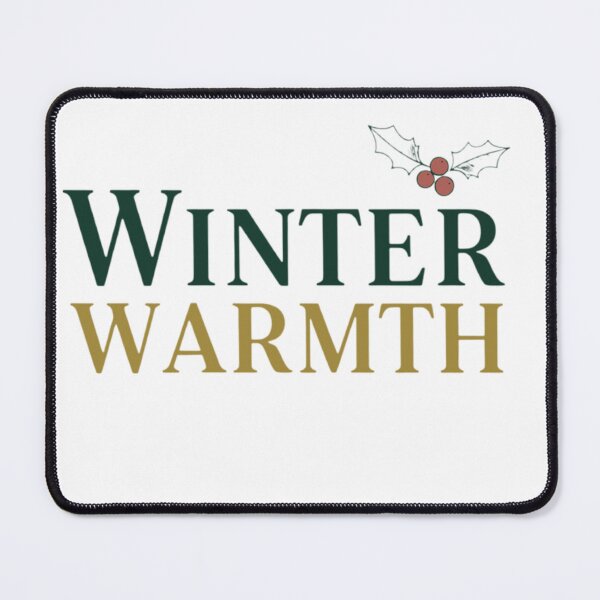 Item preview, Winter Warmth - Classic Holly Berries Minimalist Holiday Text Art designed and sold by VandalMuse.