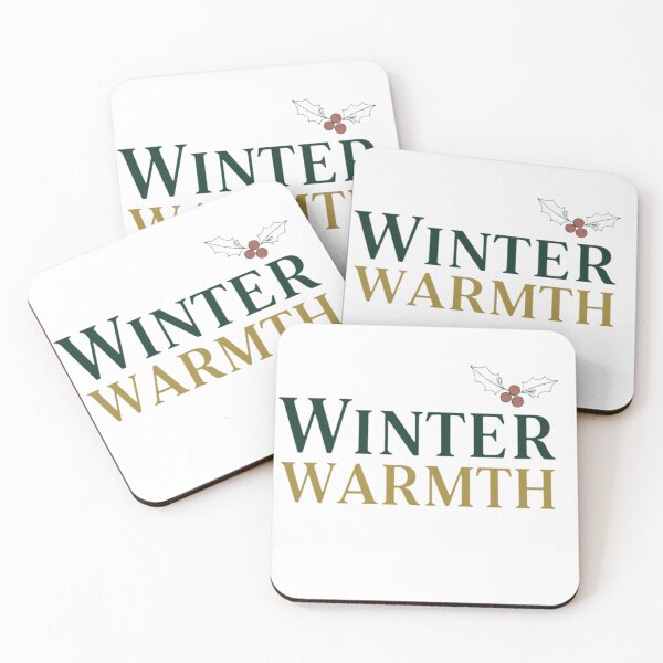 Item preview, Winter Warmth - Classic Holly Berries Minimalist Holiday Text Art designed and sold by VandalMuse.