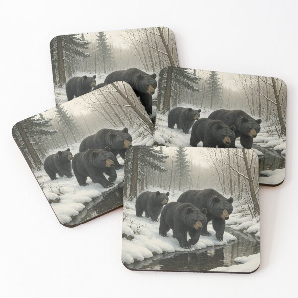 Item preview, Bear Wildlife - Retro Bear Winter Snow  designed and sold by ZBIFBOUETLA.