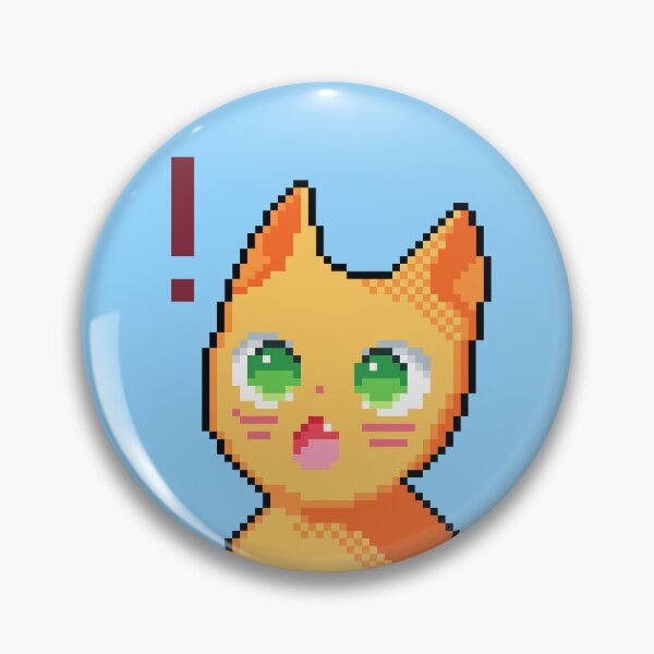 Item preview, Pixel Art impressed cat orange  designed and sold by PixelYonah.