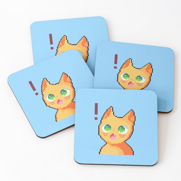 Item preview, Pixel Art impressed cat orange  designed and sold by PixelYonah.