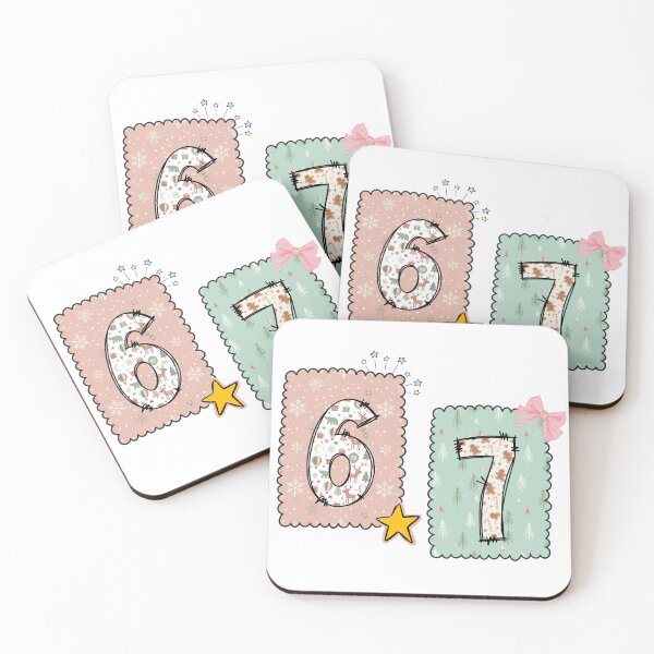 Item preview, Festive Christmas Number 67 Design - Gingerbread Snowflake Holiday Art designed and sold by TheMury.