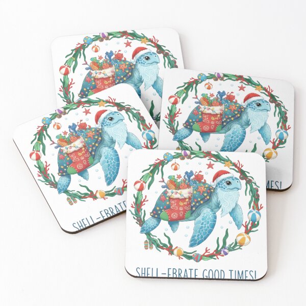Item preview, Shell-ebrate Good Times Christmas Stocking Turtle designed and sold by zoughlal.