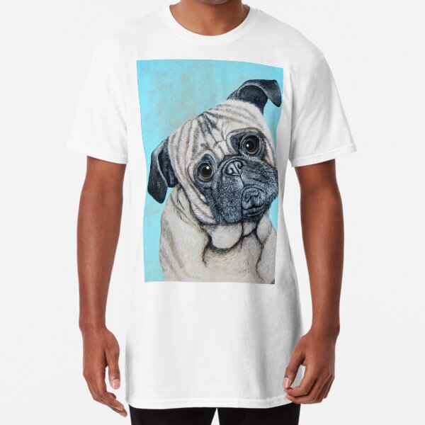 Pensive Pug Long T-Shirt