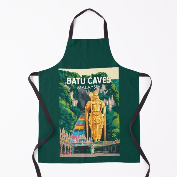 Item preview, Batu Caves Malaysia Illustration Travel Art Vintage designed and sold by KrisSidDesigns.