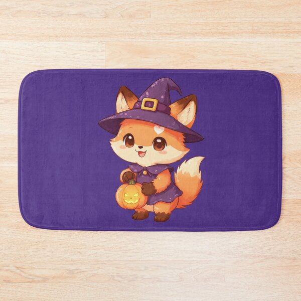 Item preview, Kira the Halloween Witch — Cute Chibi Fox with Pumpkin designed and sold by Cute-Companions.