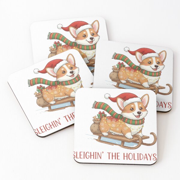 Item preview, Sleighin’ The Holidays Corgi Sledding designed and sold by zoughlal.