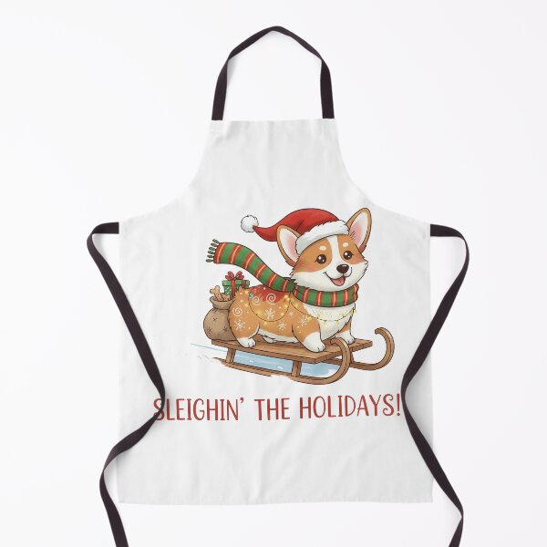 Item preview, Sleighin’ The Holidays Corgi Sledding designed and sold by zoughlal.