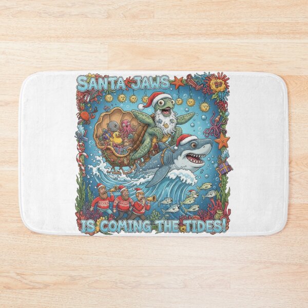 Item preview, Santa Jaws Coming With The Tides Shark Ride designed and sold by zoughlal.