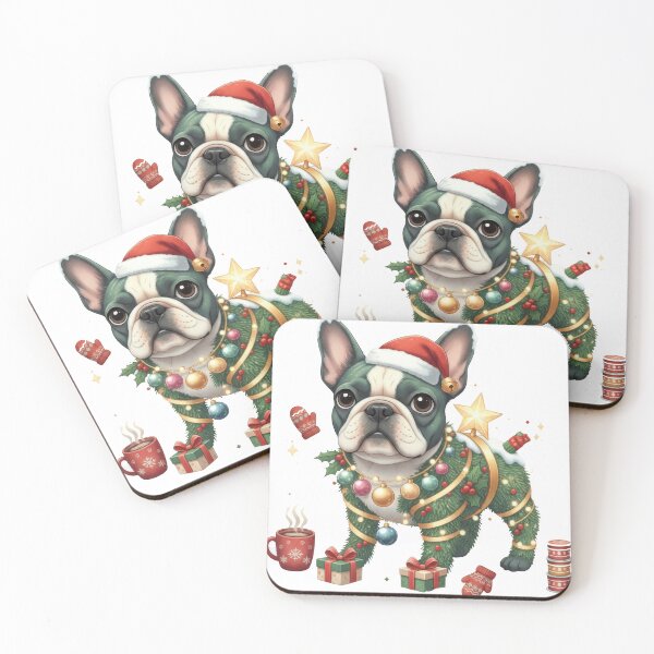 Item preview, Frenchie Christmas Tree Fur Lights designed and sold by zoughlal.