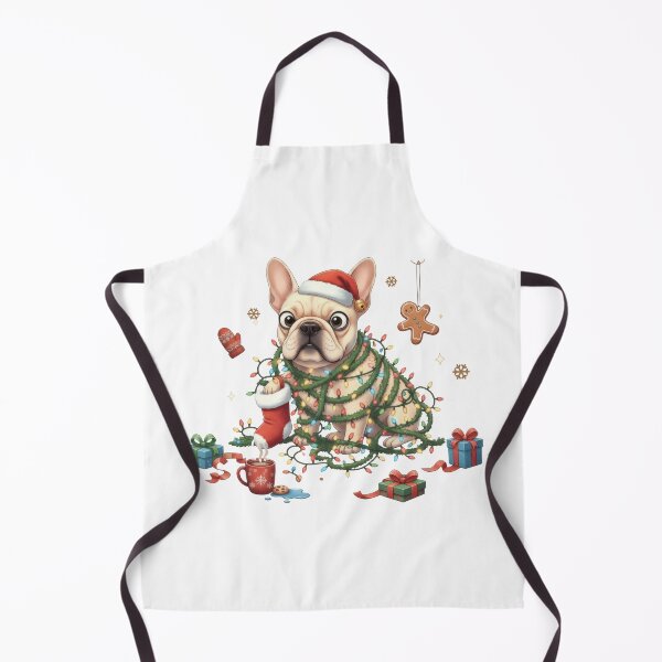 Item preview, Tangled Lights Frenchie In Stocking designed and sold by zoughlal.