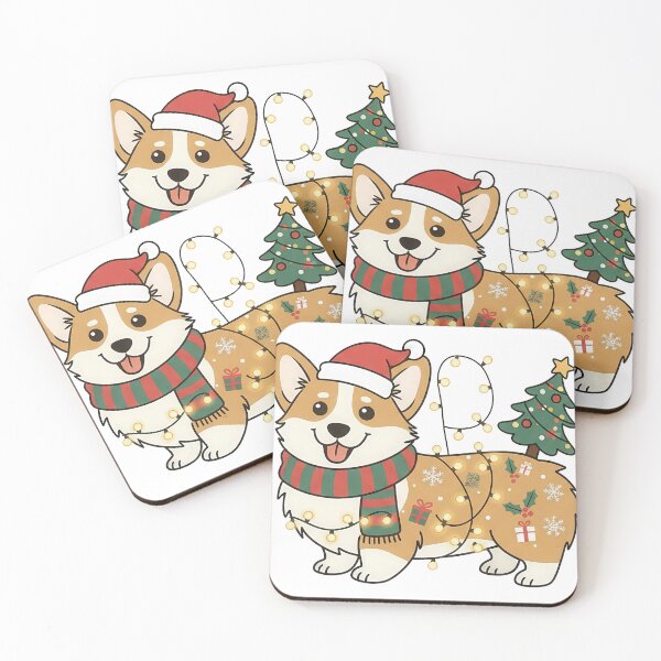 Item preview, Corgi Christmas Tree Tail Tangled Lights designed and sold by zoughlal.