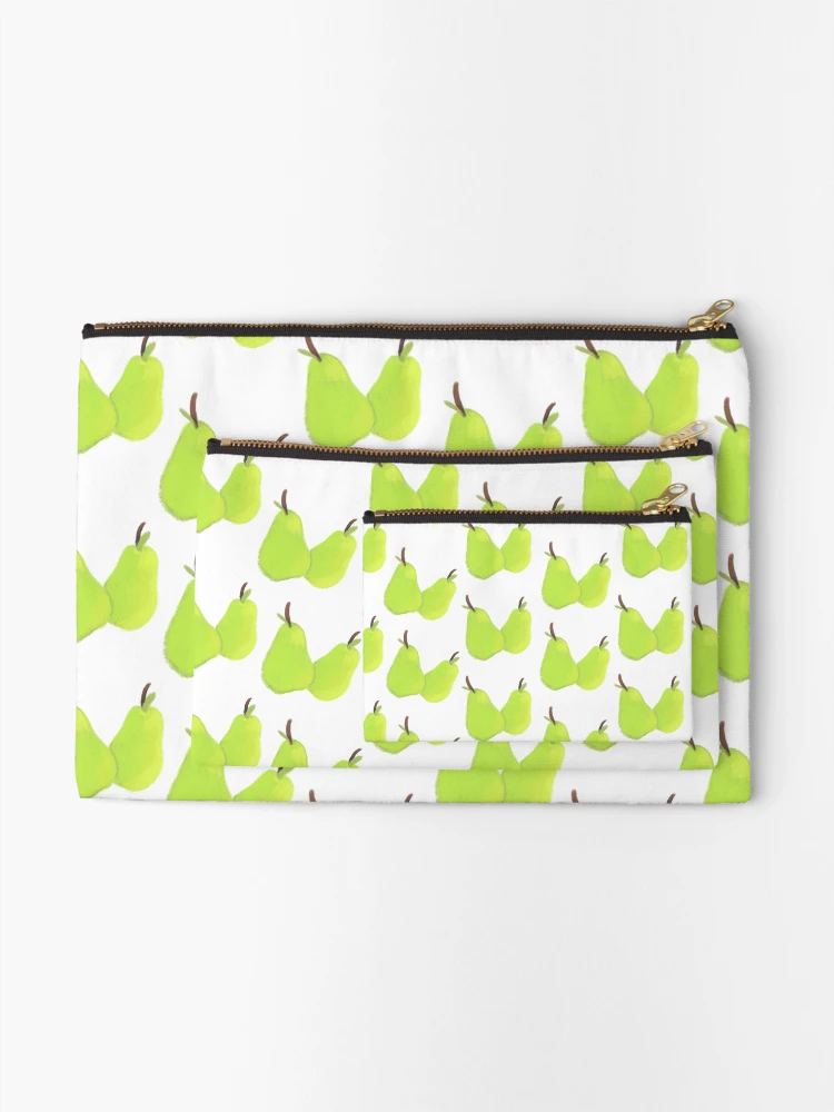 Thumbnail 2 of 4, Zipper Pouch, Pears Pattern designed and sold by cadstudios.