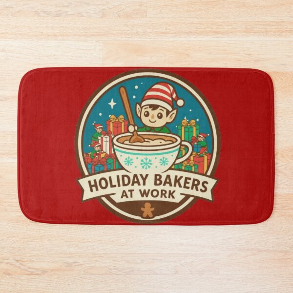 Item preview, Holiday Bakers at Work - Whimsical Elf Fun designed and sold by Blaze & Trail Creative.