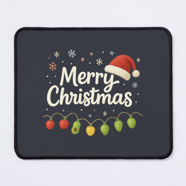 Item preview, Christmas Typography with Apple and Avocado Holiday Bulbs designed and sold by annenambiro.