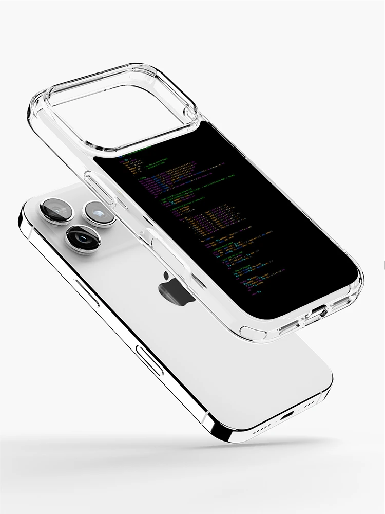 Thumbnail 2 of 5, iPhone Case, fly.lua - Minimalist Code Pattern T-Shirt | Abstract Programmer Design | Authentic Lua Script | Software Engineer Aesthetic designed and sold by S.S.S.