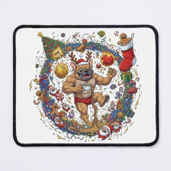 Item preview, Buff Dog Christmas Gym Bro designed and sold by zoughlal.