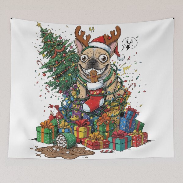 Item preview, Grinning Frenchie Gingerbread Snack designed and sold by zoughlal.