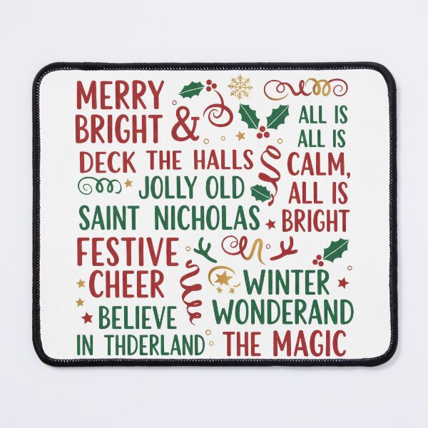 Item preview, Merry and Bright Subway Art Typography designed and sold by zoughlal.