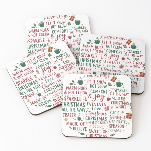 Item preview, Warm Hugs and Hot Cocoa Christmas Word Cloud designed and sold by zoughlal.