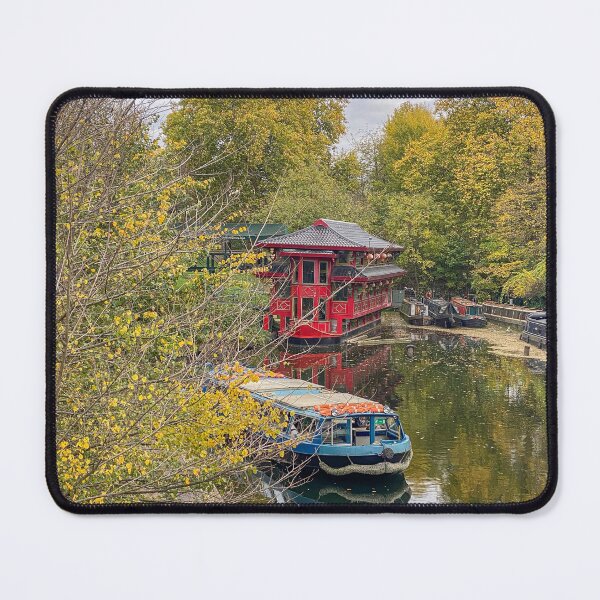 Item preview, Red Pagoda and Narrowboat on London's Regent's Canal designed and sold by Greysline.