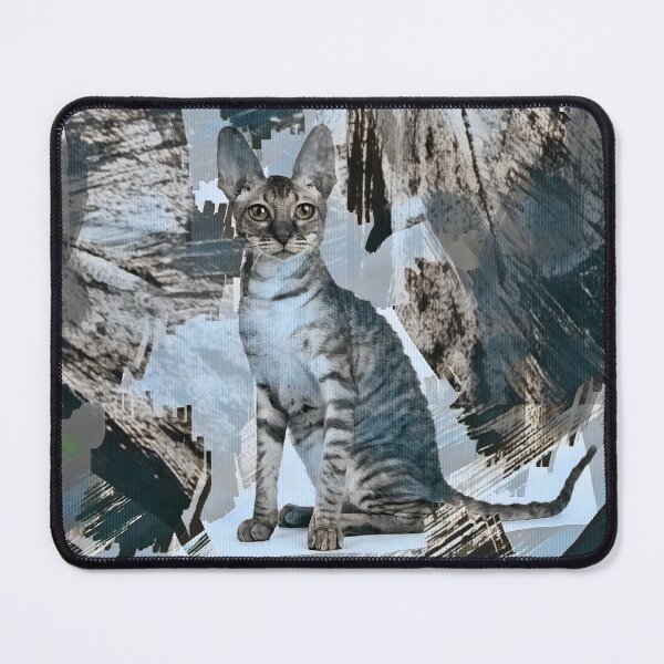Item preview, COLD NOVEMBER STORMS - CAT IN SHADES OF PASTEL BLUE, GREY, TAUPE, GREEN AND BEIGE designed and sold by Most1234.