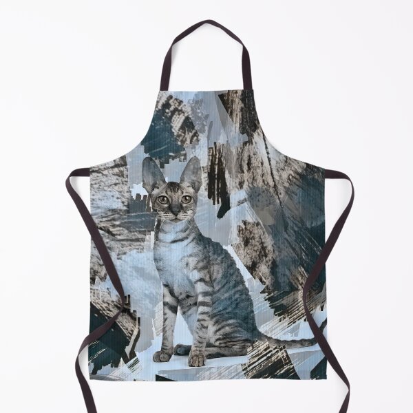 Item preview, COLD NOVEMBER STORMS - CAT IN SHADES OF PASTEL BLUE, GREY, TAUPE, GREEN AND BEIGE designed and sold by Most1234.