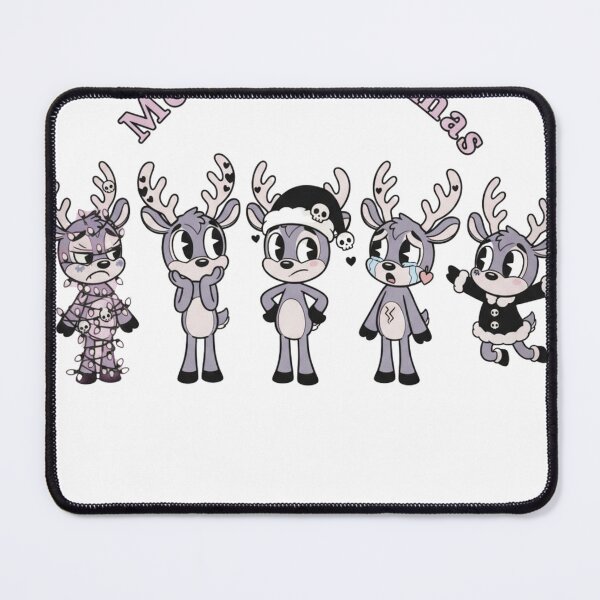 Item preview, Pastel Goth Chibi Reindeer Lineup – Merry Christmas Cute Dark Aesthetic designed and sold by TeezOfMadness.