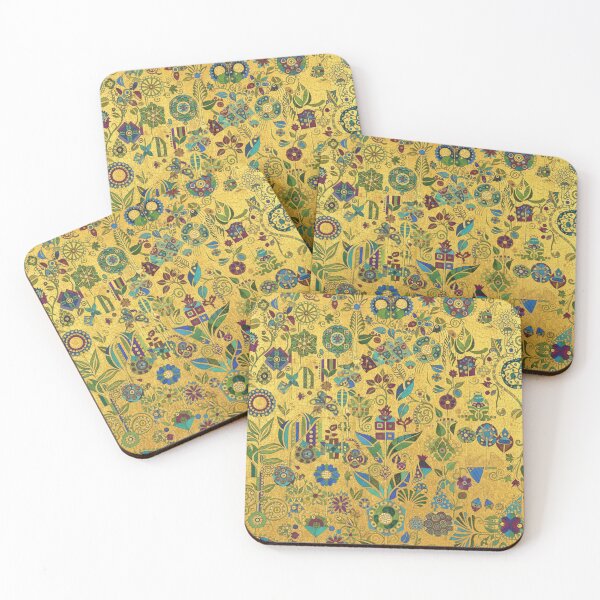 Item preview, Golden Garden: Klimt-Inspired Decorative Floral Abstraction designed and sold by AgingeR.