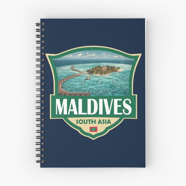Item preview, Maldives Illustration Retro Badge designed and sold by KrisSidDesigns.