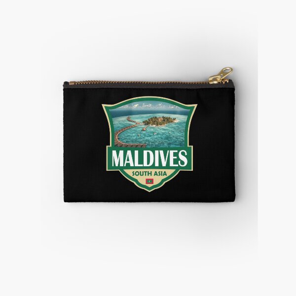 Item preview, Maldives Illustration Retro Badge designed and sold by KrisSidDesigns.