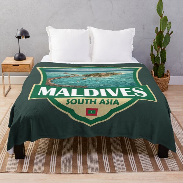 Item preview, Maldives Illustration Retro Badge designed and sold by KrisSidDesigns.