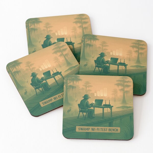 Item preview, Swamp Wi-Fi Test Bench – Remote Work Florida Tech Art designed and sold by POD DYNASTY.