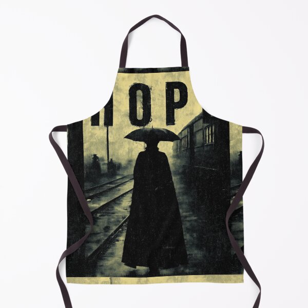 Item preview, Lonely figure with umbrella waiting for a train of hope. designed and sold by Piotrek0001.
