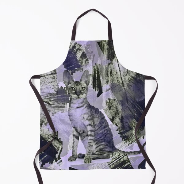 Item preview, COLD NOVEMBER STORMS - CAT IN SHADES OF PASTEL PURPLE, TAUPE, GREEN AND BEIGE designed and sold by Most1234.