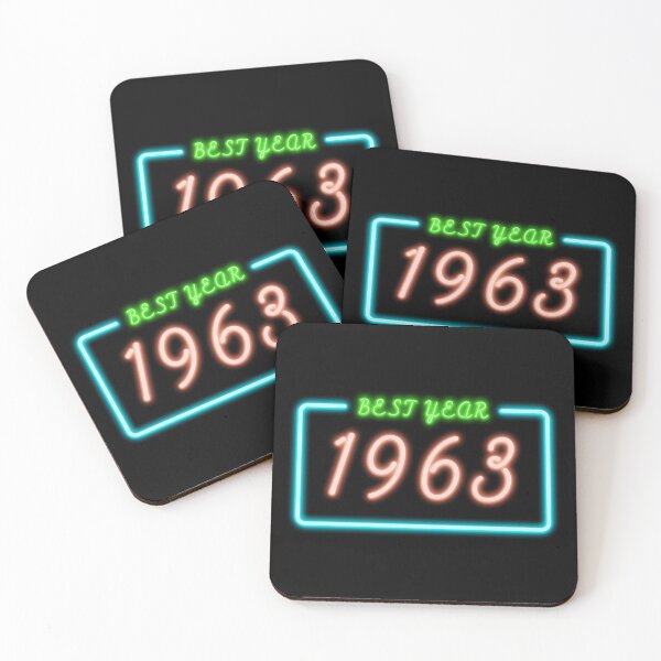 Item preview, BEST YEAR 1963 Neon Retro Design designed and sold by ArchersBoutique.