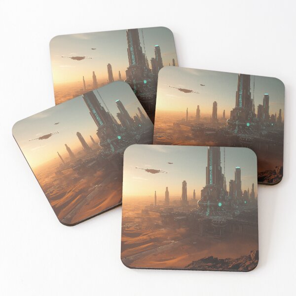 Item preview, Desert Colony at Sundown – Offworld Megacity designed and sold by SoftgroveStudio.