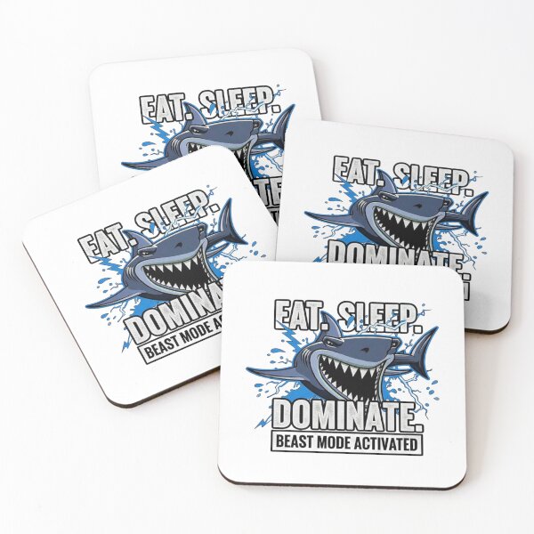 Item preview, Eat Sleep Dominate – Beast Mode Shark Design designed and sold by SV-Creation.