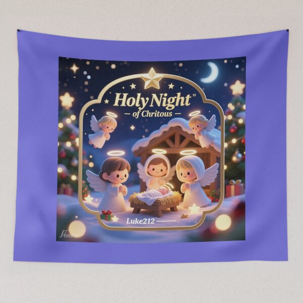Item preview,   Holy Night of Angels – 3D Glorious Christmas Label . designed and sold by PaintMeWorld.